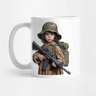 The Little Girl and a Toy Gun Mug